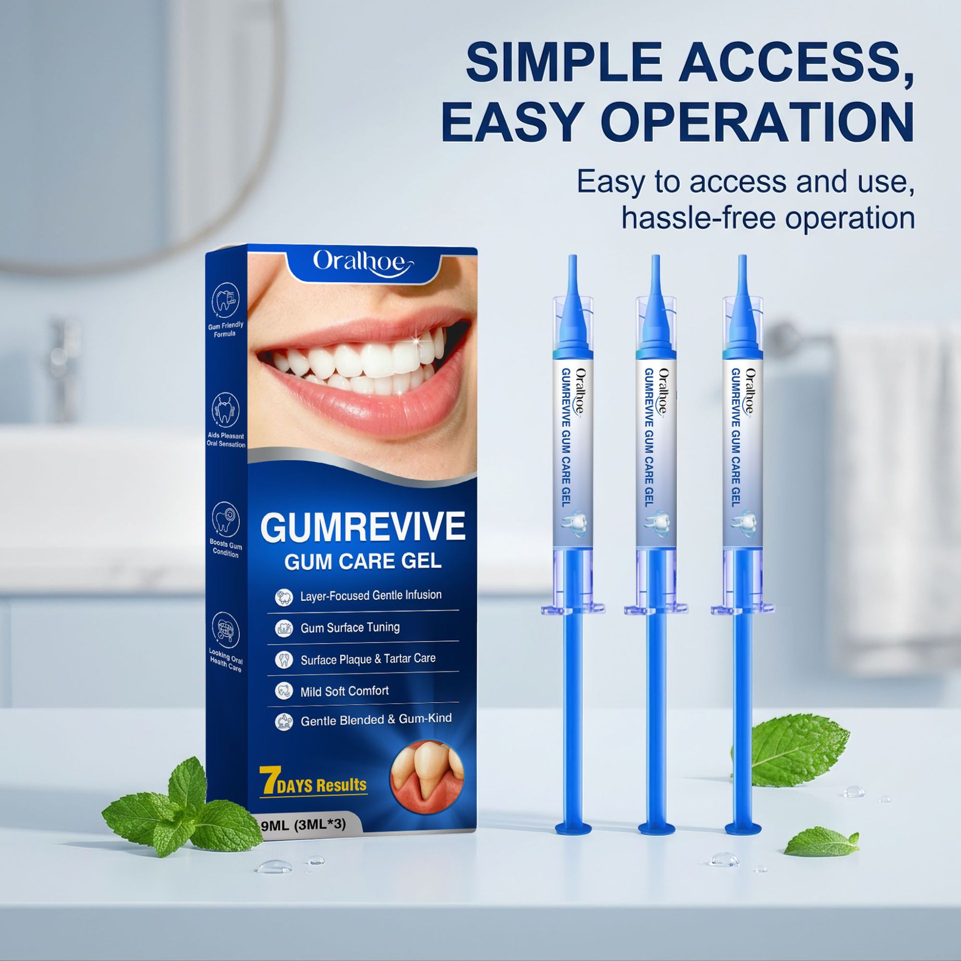 Teeth Whitening Near Me - Oral Care Gel 3Pcs Gum Cleaning