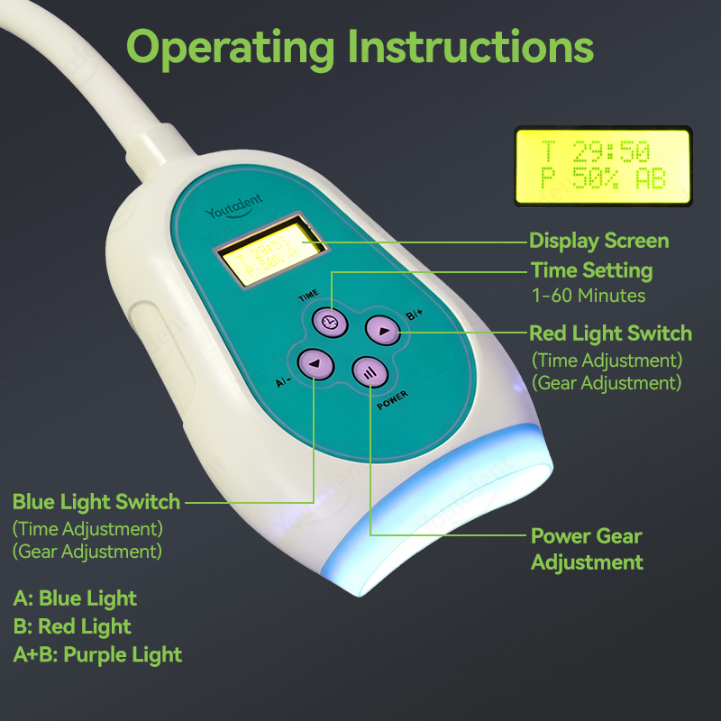 50W Dental Touch Screen 3 Colo - đánh giá và giá Teeth Whitening Led Light