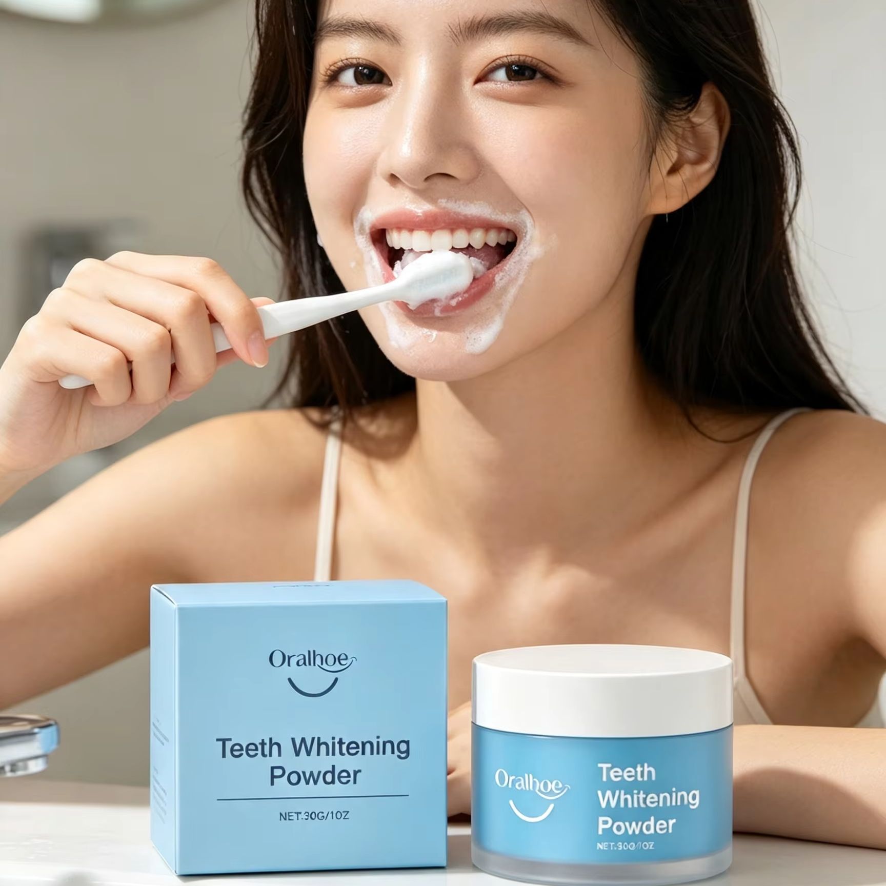Oralhoe Tooth Powder for Brush - đánh giá và giá Teeth Whitening Near Me