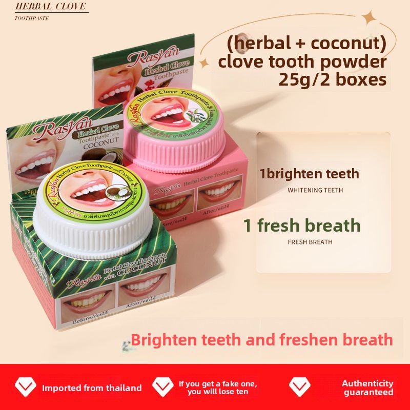 Thai Clove/coconut Tooth Powde - đánh giá và giá Teeth Whitening Near Me